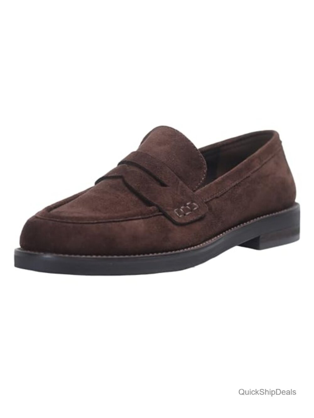Women's Suede Penny Loafers Slip On Business Casual Comfortable Work Flats